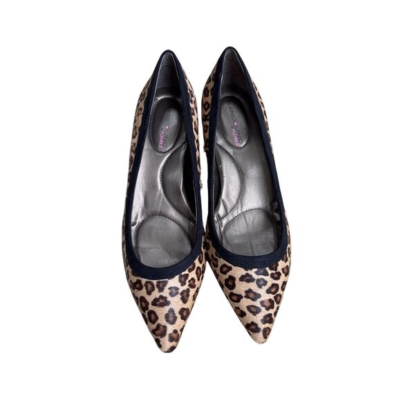 Bandolino Zandino b-flex pumps US 7.5M tan brown pony hair leather kitten heels - Picture 5 of 9